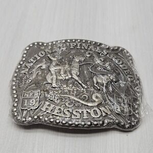 1985 Hesston National Finals Rodeo Belt Buckle NFR Fred Fellows Limited Edition